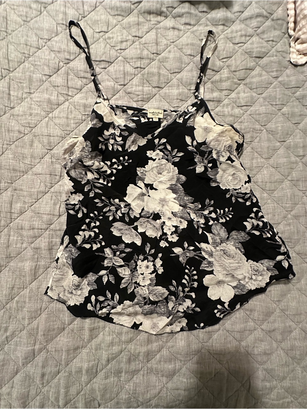 Wilfred Black Floral Tank Top